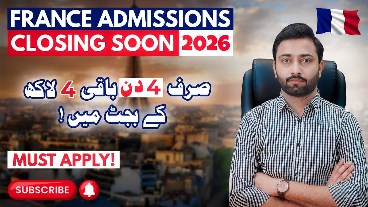 France 2026 Admissions Closing Soon | Apply Now with 4 Lakh Budget - 4 Days Left!