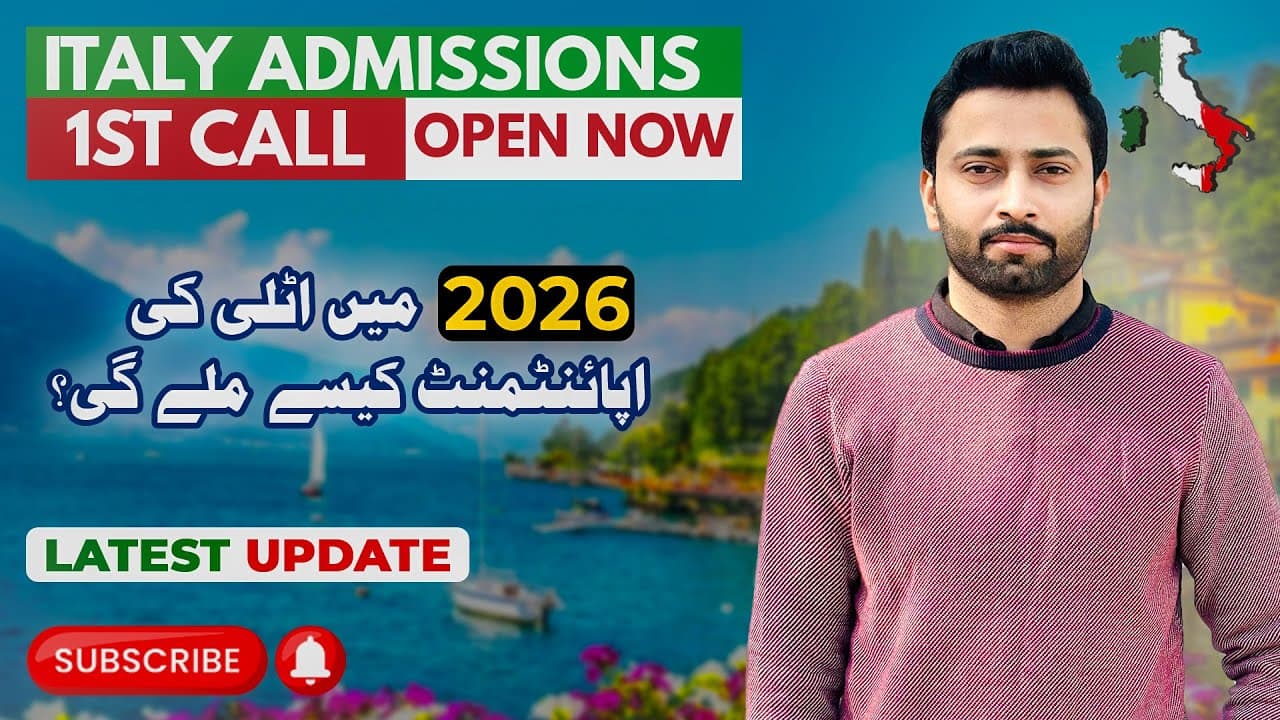 3–4 Lac Italy Study Visa | Italy 2026 Admissions Open: Fast Visa Appointment & Scholarship Guide