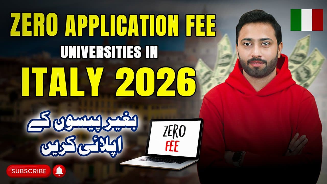 Zero Application Fee Universities in Italy 2026 | Study in Italy Without Application Fee